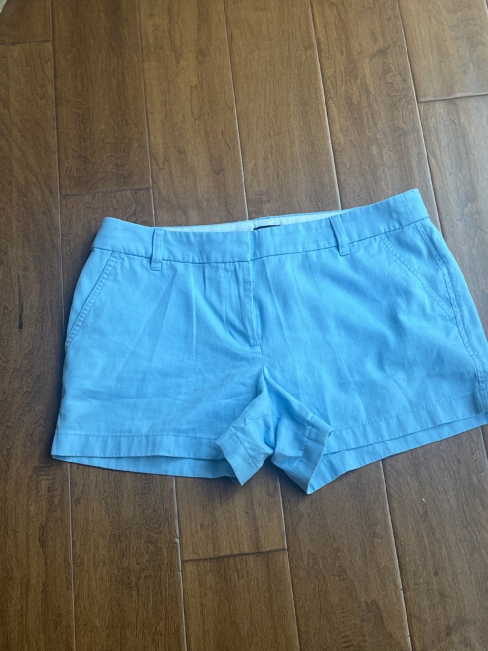 J. Crew Women's Light Blue Cotton Chino 3.5” Shorts